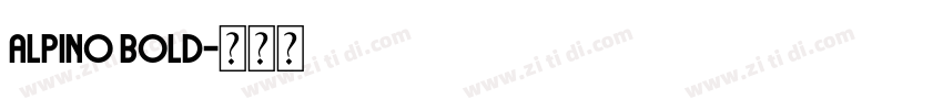 Alpino Bold字体转换